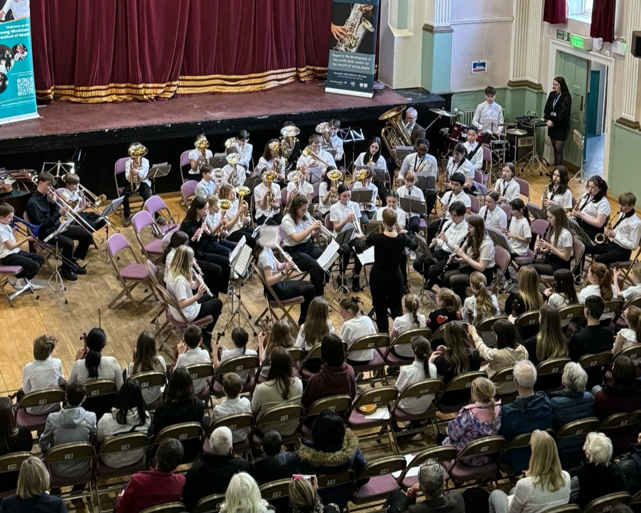 Aberdeenshire Youth Music Sessions (AYMS) presented its end of project concert at Inverurie Town Hall to a full house.