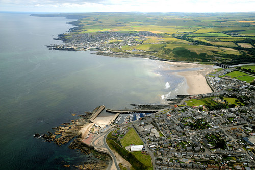 Aerial view of Banff and Macduff