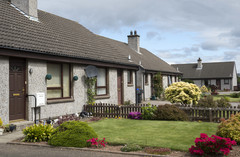 Mearns Drive cottages with front gardens