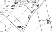 1888 Ordnance Survey map showing part of the south side of Foudland Hill - click on image to view bigger size