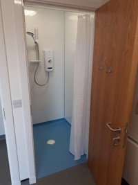 level access walk-in shower