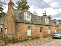 Street view of front of Evansford, 10 Viewfield Road, Ballater showing semi-detached house