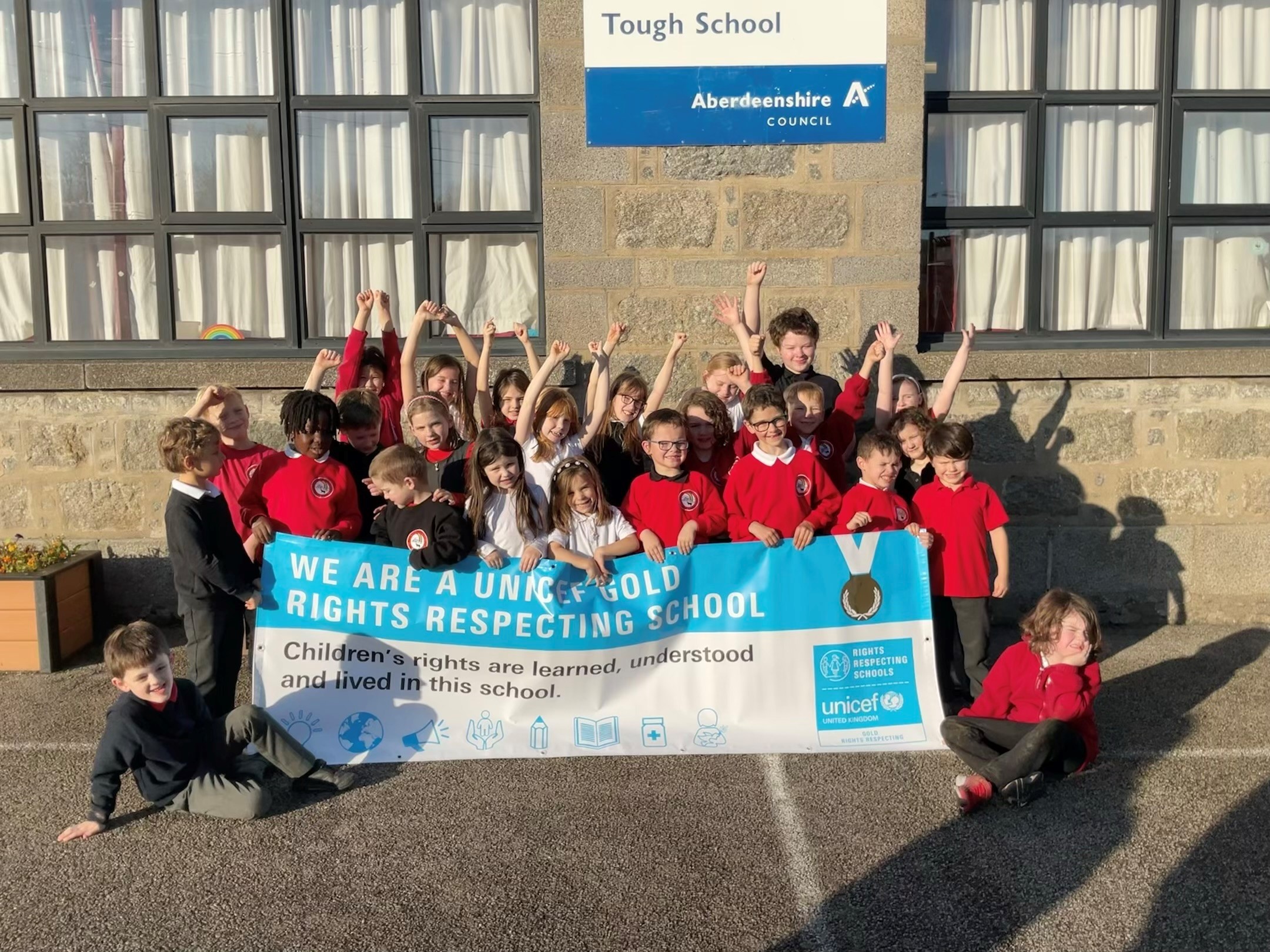 Tough School near Alford has been awarded gold by UNICEF UK’s Rights Respecting School programme for its work promoting and realising children’s rights.