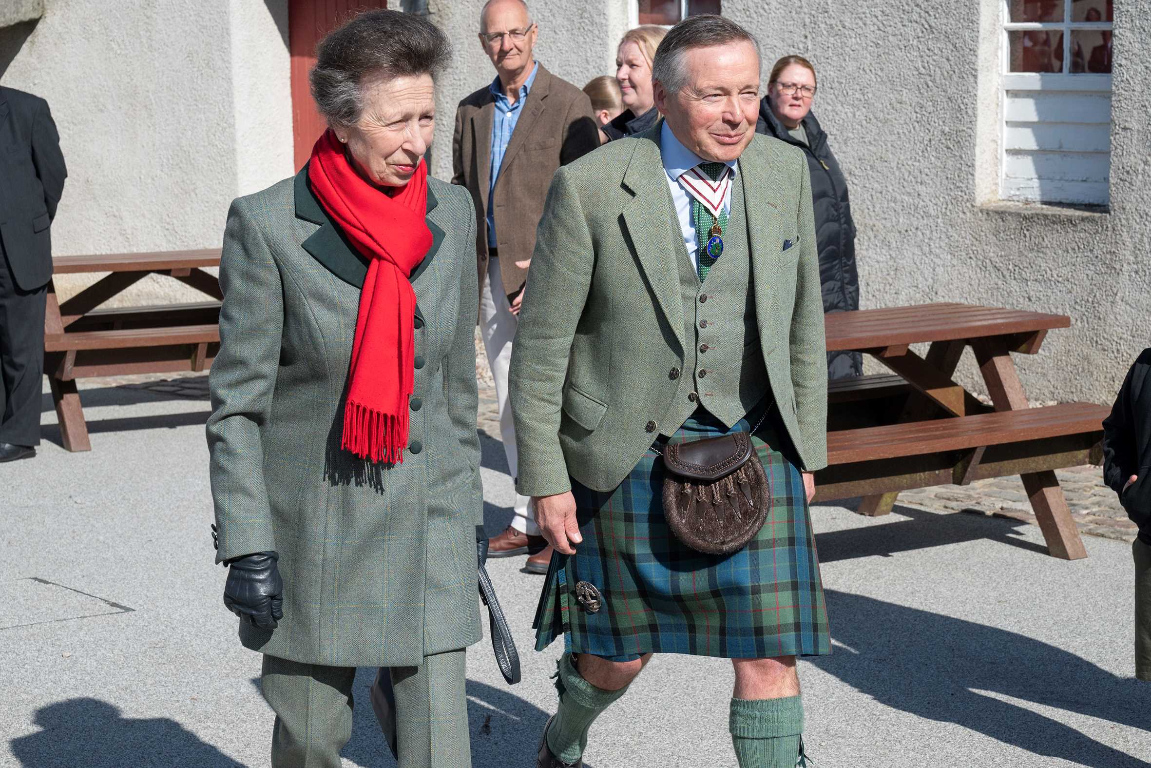 Her Royal Highness The Princess Royal pictured with Dr Sandy Manson Lord Lieutenant of Aberdeenshire