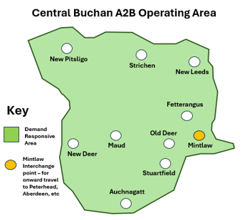 Central Buchan A2B operating area map