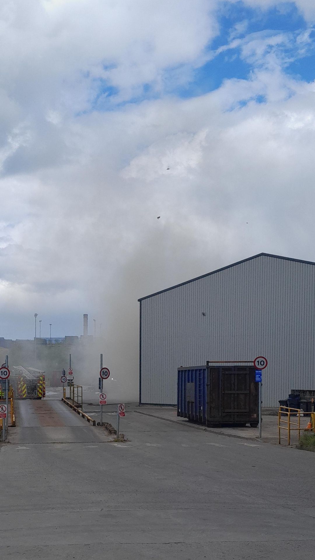 Fire at waste transfer station