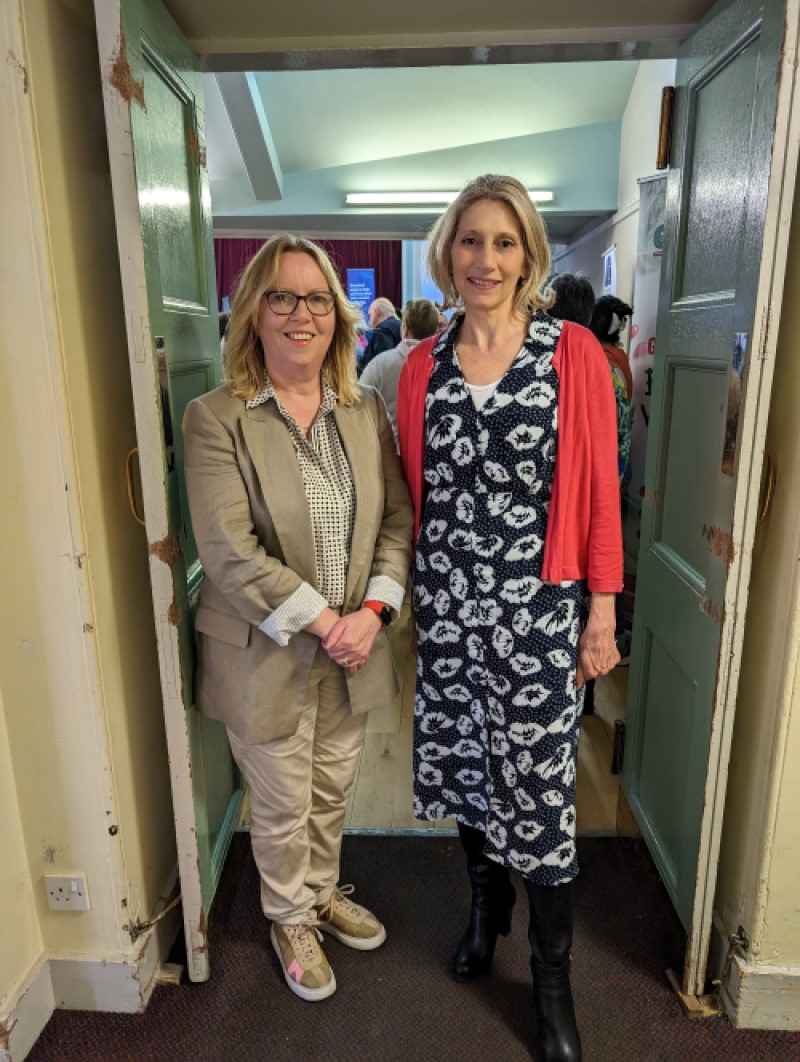 Pictured are Advanced Public Health Coordinator Carolyn Lamb with Chief Officer of AHSCP Pam Milliken